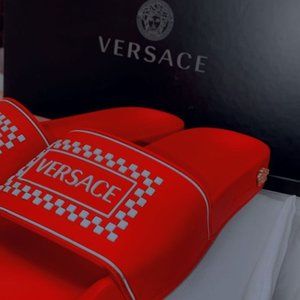 AUTHENTIC RED VERSACE SLIDES